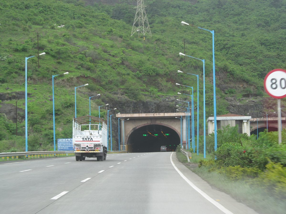 Cargo truck on highway